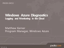 Windows Azure Diagnostics
