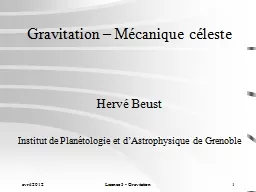 Gravitation – Mécanique céleste