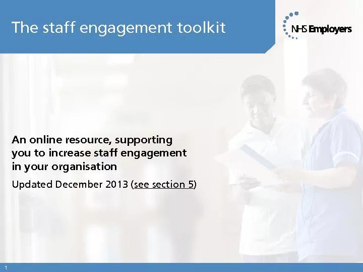 Staff engagement in the NHS:
