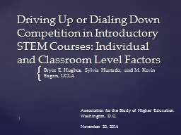 Driving Up or Dialing Down Competition in Introductory STEM
