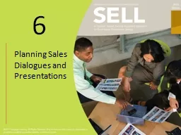 Planning Sales Dialogues and Presentations