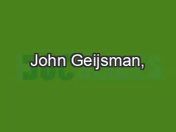John Geijsman,