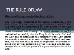 THE RULE OFLAW