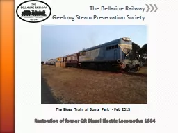 Restoration of former QR Diesel Electric Locomotive 1604