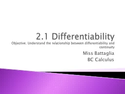 2.1 Differentiability