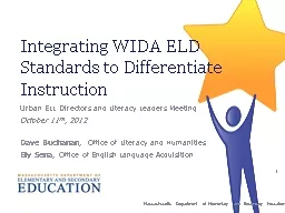 Integrating WIDA ELD Standards to Differentiate Instruction