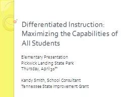 Differentiated Instruction: