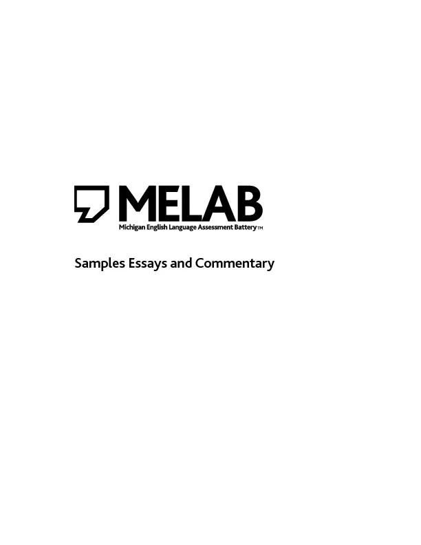 Samples Essays and Commentary