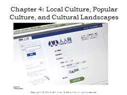 Chapter 4: Local Culture, Popular Culture, and Cultural Lan