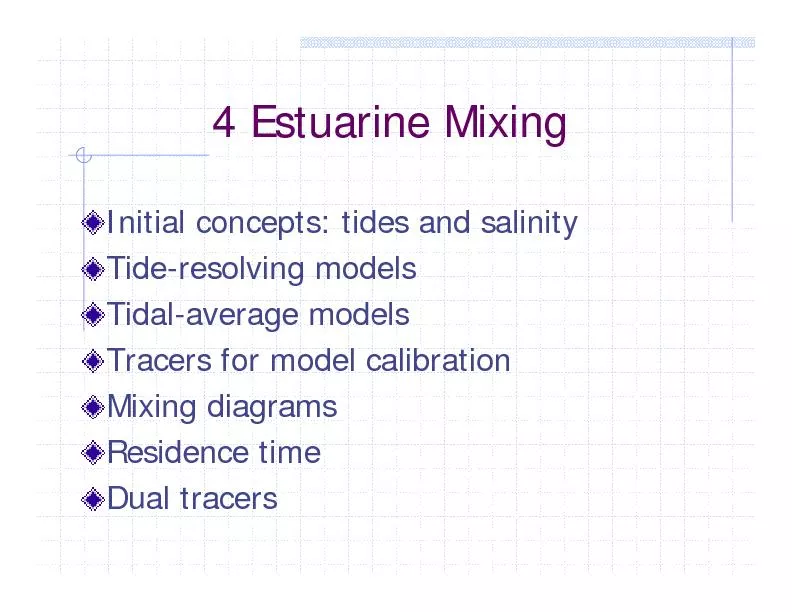 4 Estuarine Mixing