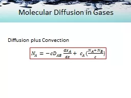 Molecular Diffusion in Gases