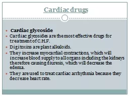 Cardiac drugs