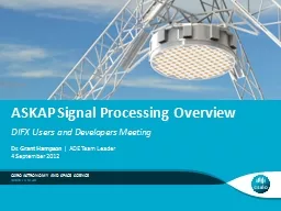 ASKAP Signal Processing Overview