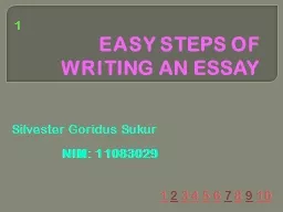 EASY STEPS OF WRITING AN ESSAY