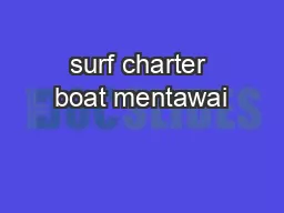 surf charter boat mentawai