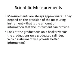 Scientific Measurements
