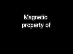 Magnetic property of