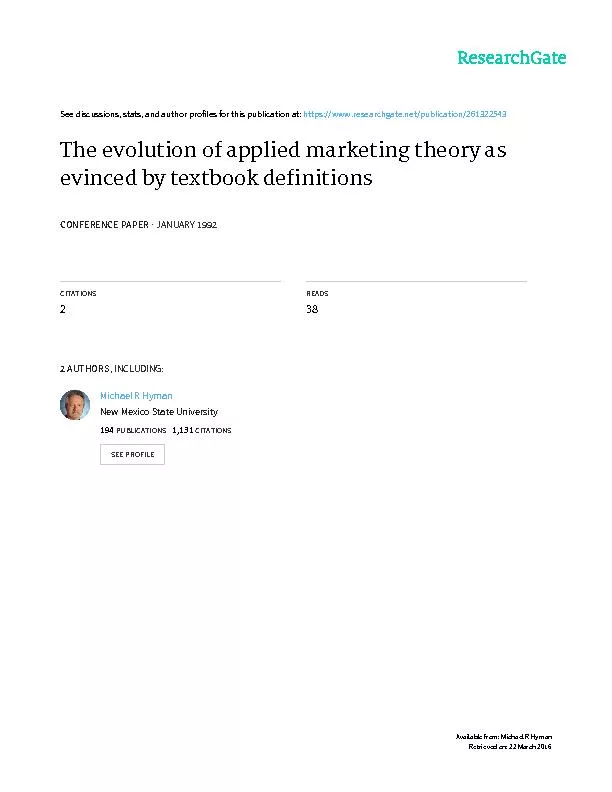 The Evolution of Applied Marketing Theory