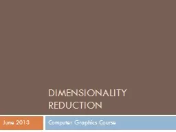 Dimensionality Reduction
