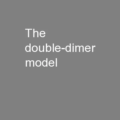 The double-dimer model