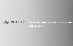 TRIAC Dimmable Ac-Dc LED Drivers