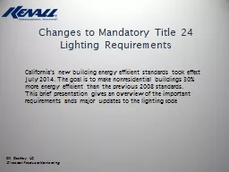 Changes to Mandatory Title 24 Lighting Requirements