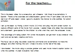 For the teachers….
