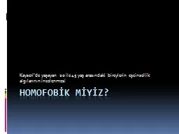 Homofobİk