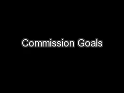 Commission Goals