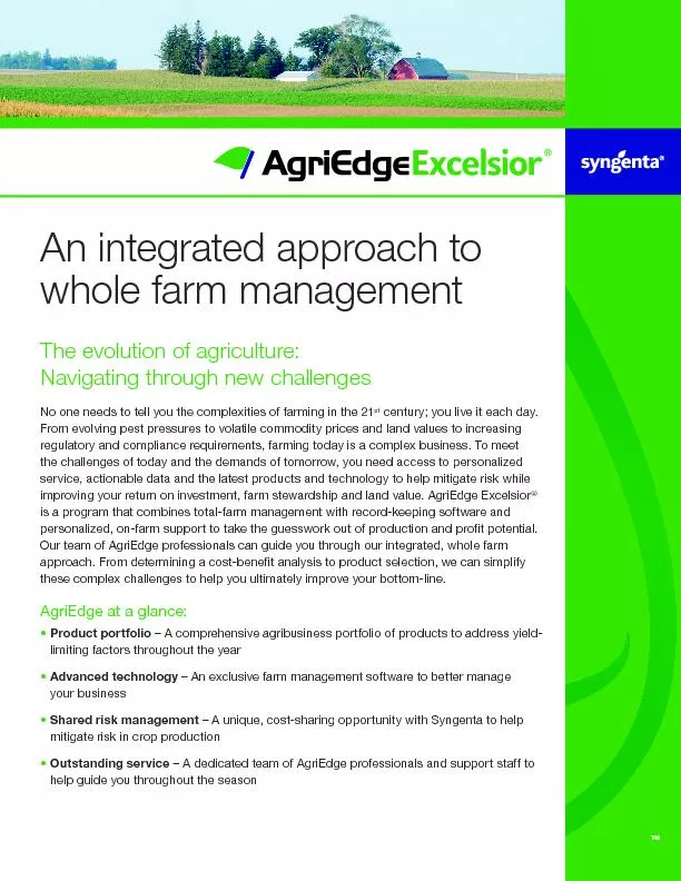 An integrated approach to