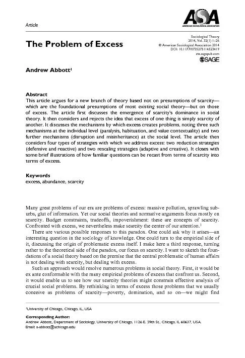 Sociological Theory2014, Vol. 32(1) 1–26