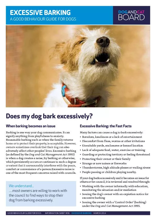 When barking becomes an issue