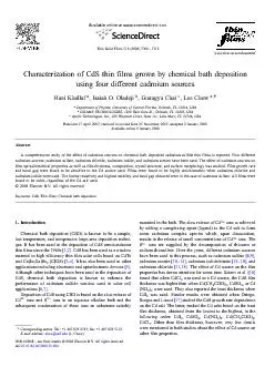 Characterization of CdS thin films grown by chemical bath deposition using four different