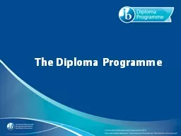 The Diploma Programme