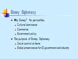 Disney Diplomacy
