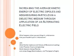 Increasing the average kinetic energy of electric dipoles a