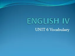 ENGLISH IV