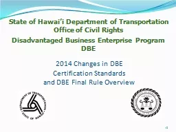 2014 Changes in DBE
