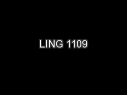LING 1109