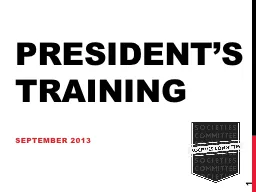 President’s Training