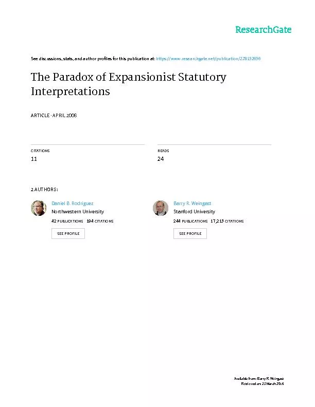 The Paradox of Expansionist Statutory Interpretations