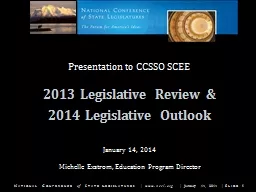 Presentation to CCSSO SCEE