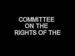 COMMITTEE ON THE RIGHTS OF THE