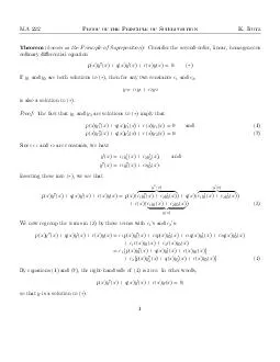 MA  Proof of the Principle of Superposition K