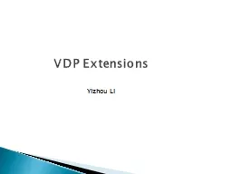 VDP Extensions