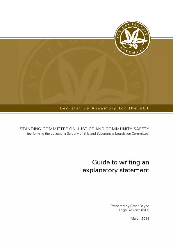 STANDING COMMITTEE ON JUSTICE AND COMMUNITY SAFETY