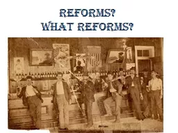 Reforms?