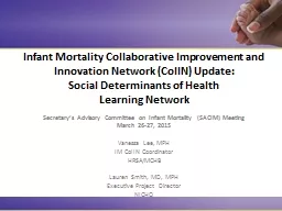 Infant Mortality Collaborative Improvement and Innovation N