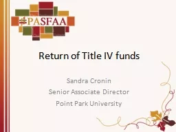 Return of Title IV funds