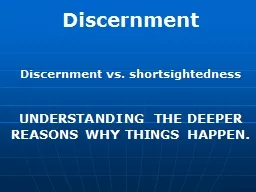 Discernment